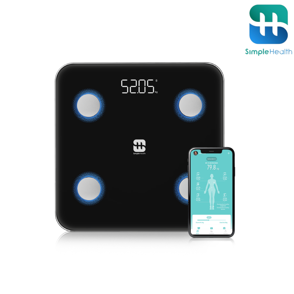 Simple Healthcare เครื่องชั่งน้ำหนัก วัดไขมัน Digital weighing scale  เชื่อมแอป ประกัน 1 ปี