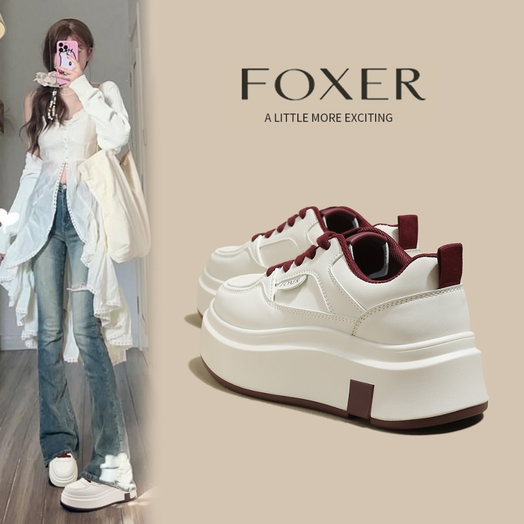 FOXER รองเท้าผ้าใบผู้หญิง พื้นหนาสบาย เหมาะแต่งตัวประจำวันได้ทุกลุค