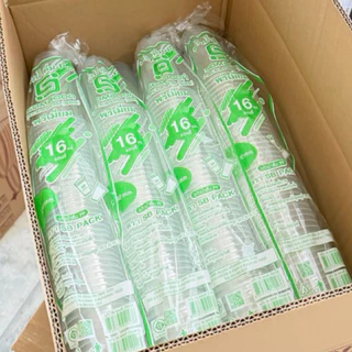 แก้ว 16 ออนซ์ *เรียบใส* ปาก90 ตรา SB Pack ยกลัง (บรรจุ20x50=1000 ใบ)