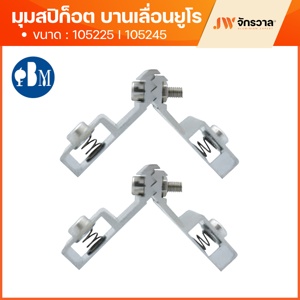 มุมสปิก็อต 105225 / 105245 มุมบานเลื่อนยูโร มุมอลูมิเนียมชุดยูโร (กว้าง 22.5 มม./24.5 มม)