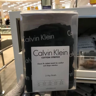 Calvin Klein กางเกงในชาย Men's Icon Cotton Stretch Hip Briefs 3 Pack