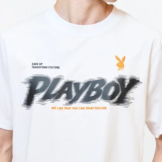 PLAYBOY 06PB เสื้อยืด เสื้อผ้าผู้ชาย/เสื้อ/เสื้อยืดสีขาว รุ่น P1MT265TB090WH