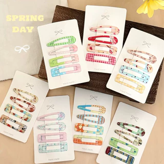 Cute 523 กิ๊บติดผม กิ๊บแป๊กทรงหยดน้ำ สี่เหลี่ยม 4 ชิ้น / แพ็ค