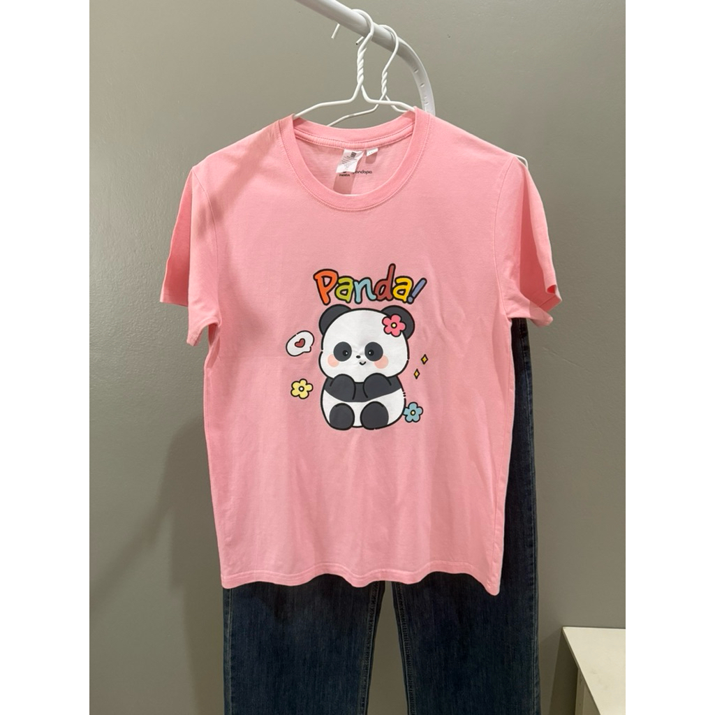 Girl T-Shirt Panda Printed Cute