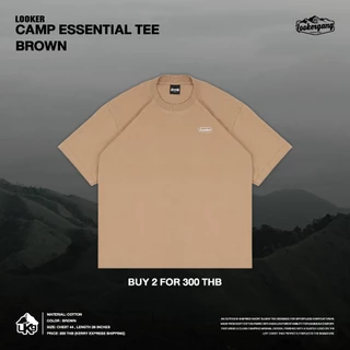 LOOKER® — CAMP ESSENTIAL TEE เสื้อยืดแขนสั้นโลโก้อกซ้าย (CAMPING)