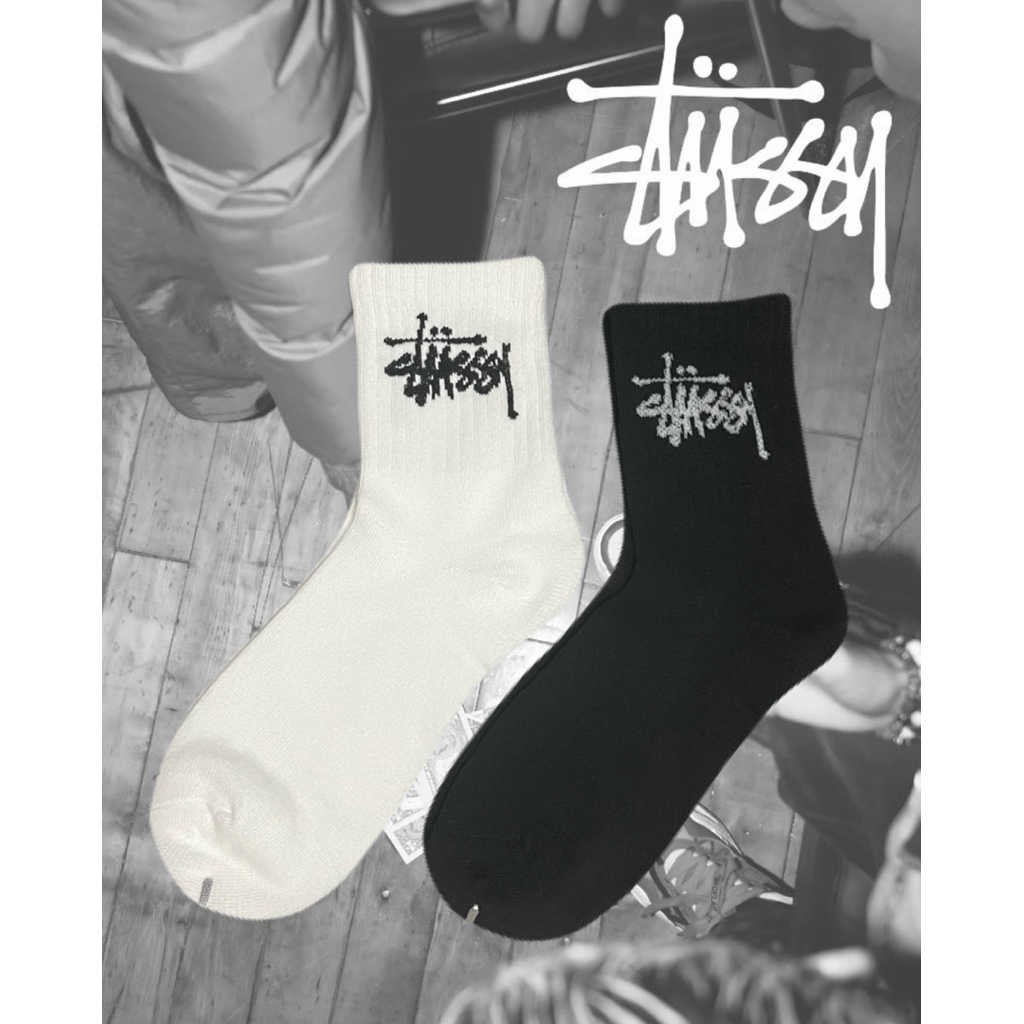 ถุงเท้า Stussy ข้อกลาง ของมีพร้อมส่ง
