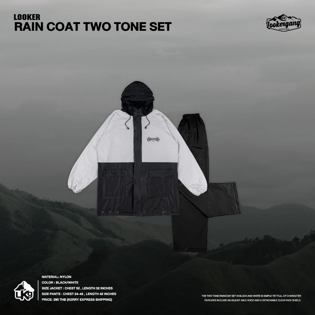 LOOKER RAINCOAT SET ชุดกันฝนเสื้อพร้อมกางเกง thumbnail 6