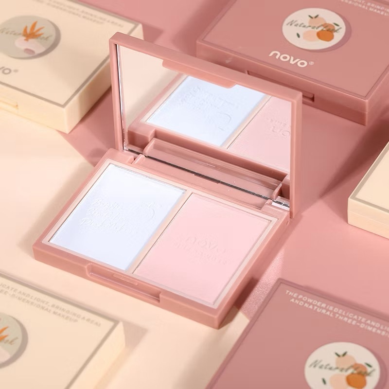 NOVO Shadding Highlight Blush พาเลทแต่งหน้า 2 สี เฉดดิ้งและไฮไลท์ บลัชออน คอนทัวร์ 5766