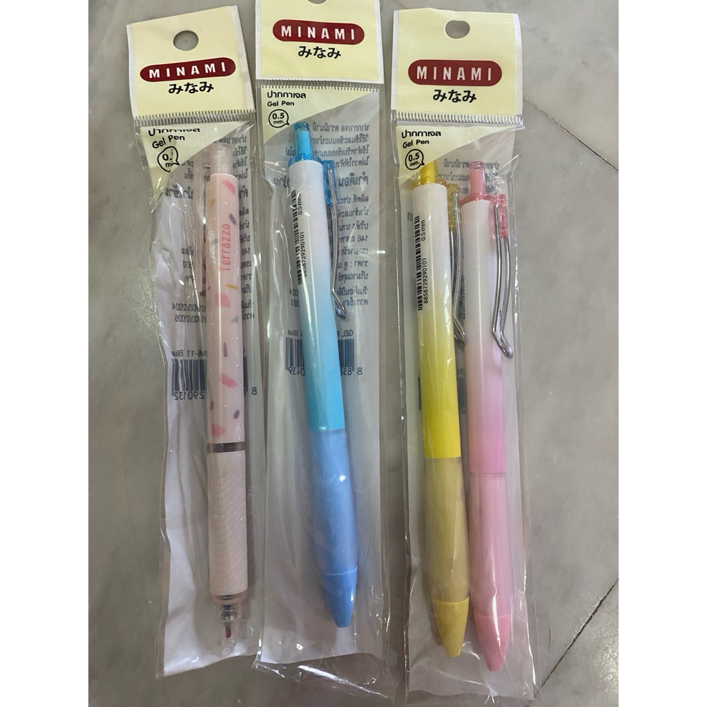 MINAMI (มินามิ) ปากกาหมึกเจล 0.5 mm.  ได้4 ด้ามตรามินามิ คละสี จำนวน 1 ด้าม🔥พร้อมส่ง✅ของแท้