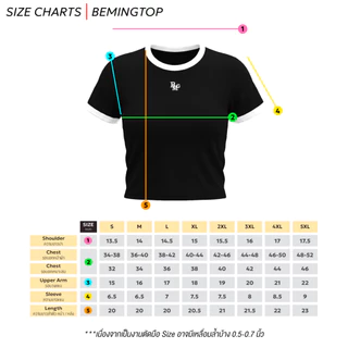 Bemingtop1085(S-5XL)-BMG Ringer Basic Tee - เสื้อยืดทรงคลาสสิกดีไซน์ Ringer คอและปลายแขนตัดขอบสี