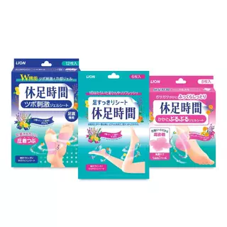 [มีพร้อมส่งแบบแบ่งขาย] LION Kyusoku Jikan Foot Relax Sheet แปะขา แปะน่อง ส้นเท้า มีกลิ่นหอมช่วยผ่อนคลาย นำเข้าจากญี่ปุ่น