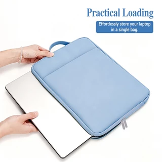 กระเป๋าโน๊ตบุ๊ค PU กันกระแทก Laptop Bag แบบถือ เรียบหรู ซองใส่แล็ปท็อป 11-15.6 นิ้ว กันรอย กันน้ำ