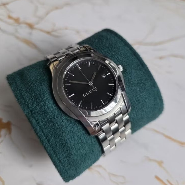 Used Gucci 5500XL signature เขียวคาดแดง นาฬิกากุชชี่มือสอง ของแท้ สภาพดี