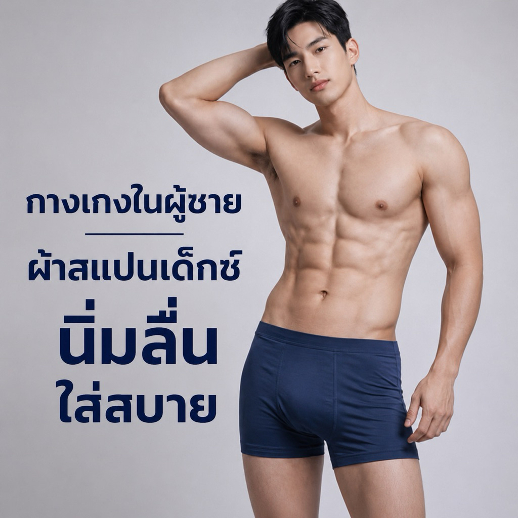 กางเกงในผู้ชาย ผ้าสแปนเด็กซ์ นิ่มลื่น ใส่สบาย