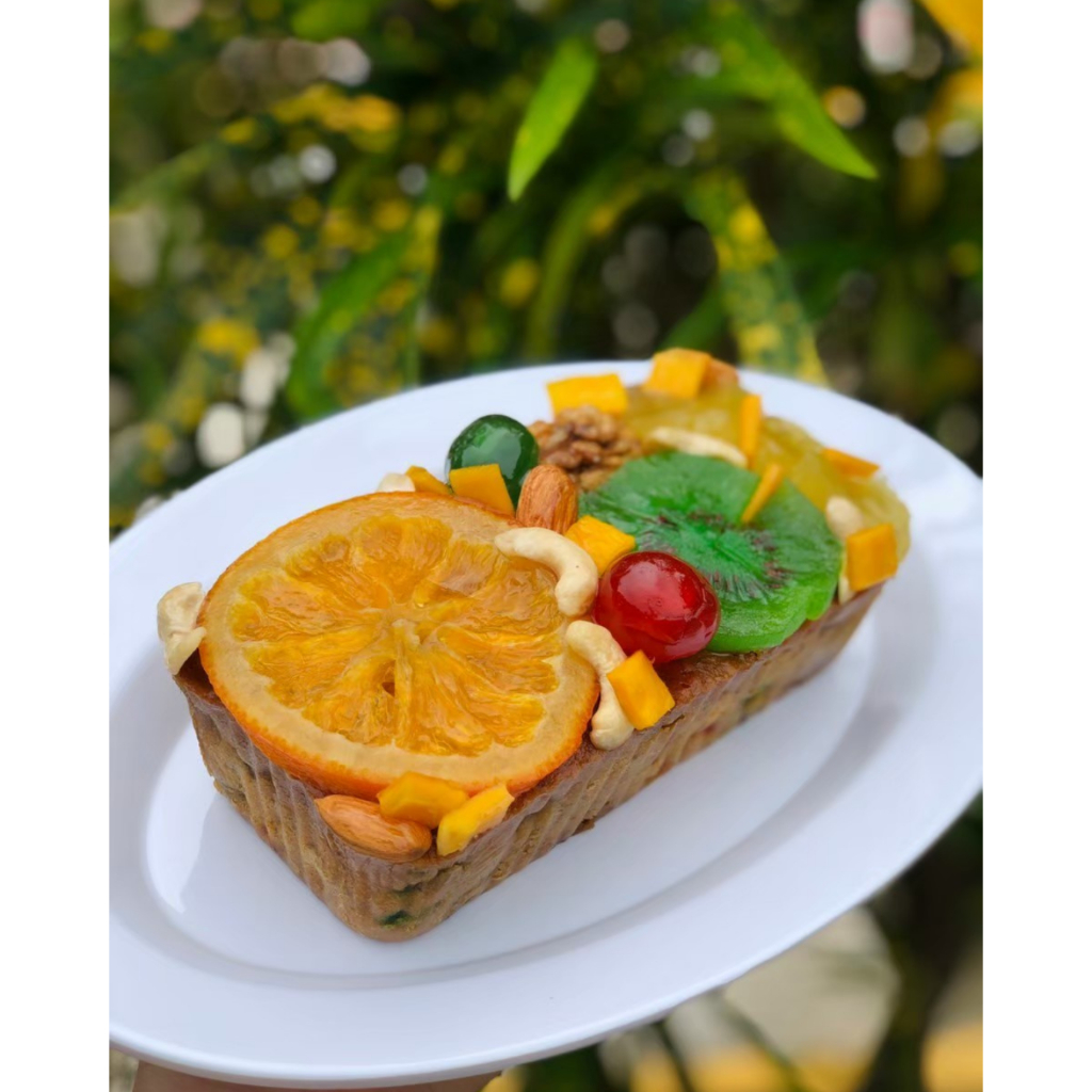 ฟรุ๊ตเค้ก ขนาด450 กรัม/รัมฟรุ๊ตเค้ก(สูตรหวานน้อย)