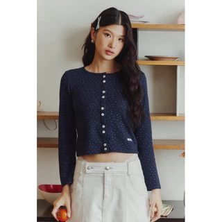 POCKETWOOD - Meadow Top [พร้อมส่ง] เสื้อแขนยาวทอลายดอกไม้เล็ก