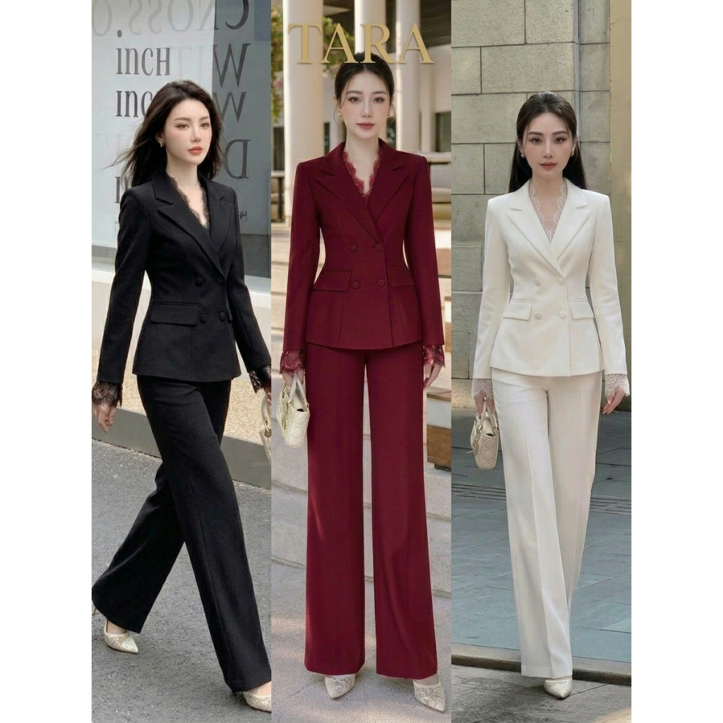 H408 (เสื้อ+กางเกง) ชุดสูทผู้หญิง Premium Set เสื้อสูทเบลเซอร์ + กางเกงขายาว ลุคผู้บริหาร