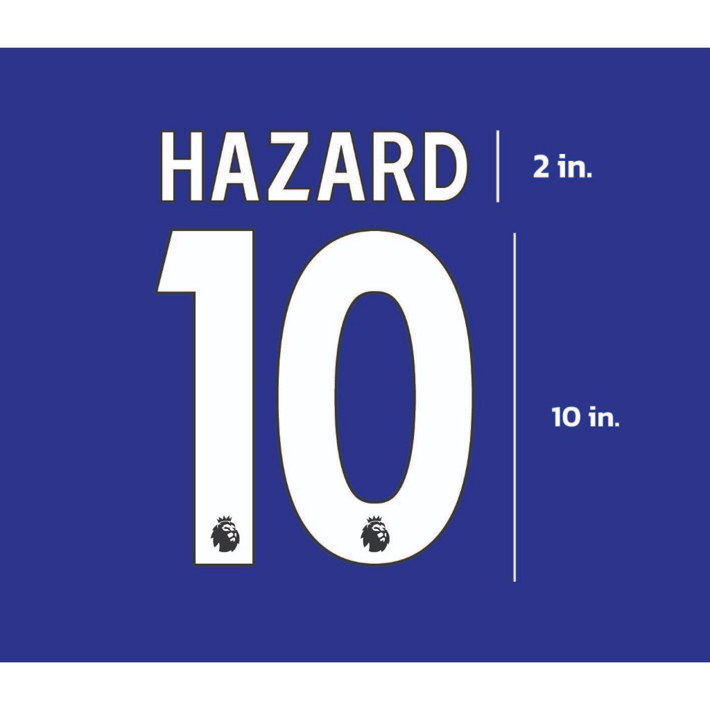 Font EPL ย้อนยุค 2017 ชื่อ HAZARD เบอร์ 10 พรีเมียร์ลีก