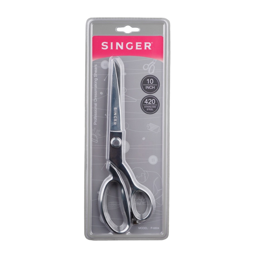 Singer กรรไกรแสตนเลส 10 นิ้ว รุ่น P-6804 สีเงิน