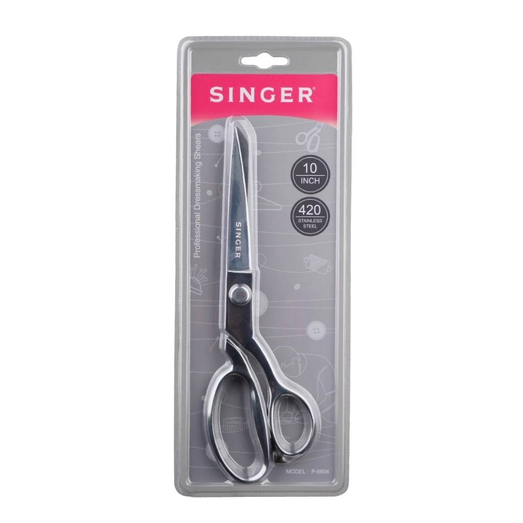 Singer กรรไกรแสตนเลส 10 นิ้ว รุ่น P-6804 สีเงิน