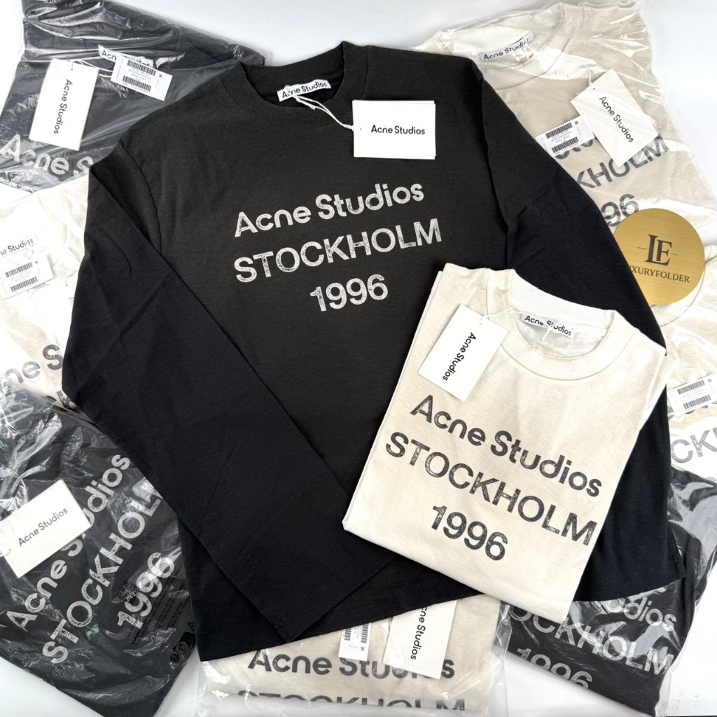 Acne Studios เสื้อยืดพิมพ์ลายโลโก้ปี 1996 รุ่น CL0197 ของแท้ 100%