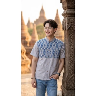 เสื้อพื้นเมืองผู้ชาย คอจีน รุ่น ภัทรศิลป์