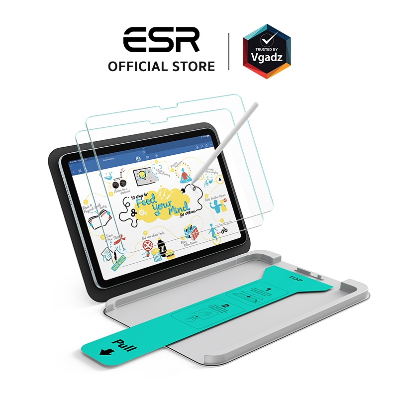 ESR ฟิล์มหน้าจอสำหรับ iPad Mini (7th/6th),11/10,Air 11"/13"(M3/M2),Pro 11"/13"(M5/M4) รุ่น UltraFit Classic (แพ็ค2ชิ้น)