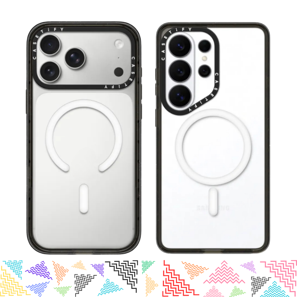 CASETiFY | Impact Phone Case Customizer ชาร์จไร้สาย Color:Black For iPhone Samsung แท้ พร้อมส่ง