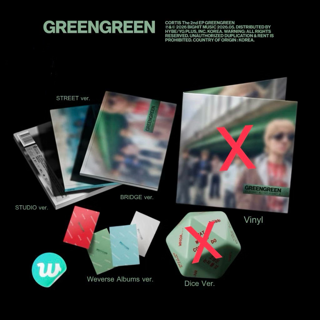 *พร้อมส่ง CORTIS The 2nd EP GREENGREEN VERSION • PHOTOBOOK ver.  • WEVERSE ver.