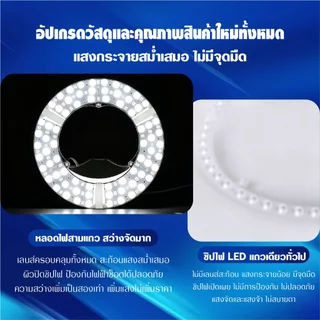 ชุดไส้โคมไฟ รุ่นอัพเกรด LED แม่เหล็ก 45W 60W 90W 120W แสงขาว 6500K พร้อมไดรเวอร์ เปลี่ยนโคมซาลาเปา