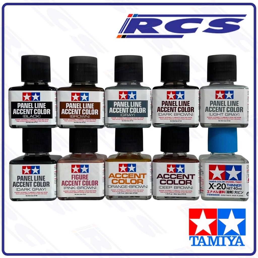 🖌TAMIYA PANEL LINE ACCENT COLOR น้ำยาตัดเส้น 87131 87132 87133 87140 87189 87199 87201 87209 87210 80030