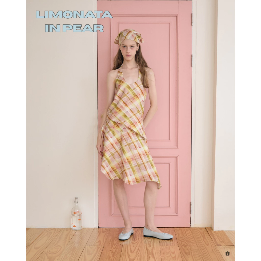 Blingtastic Limonata Skirt กระโปรงชายระบายเฉียง ผ้าพริ้ว มีซับในกระโปรง