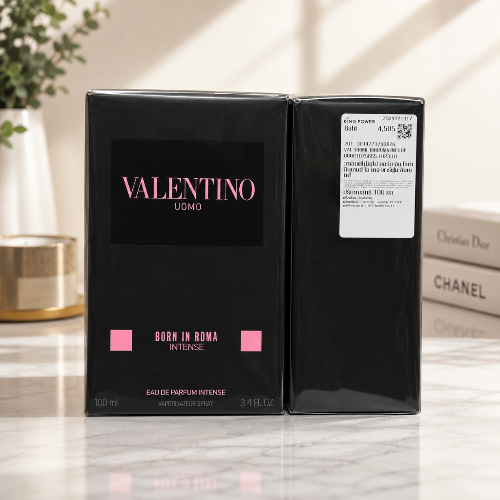 (EDP INTENSE)  Valentino Uomo Born in Roma Eau de Parfum Intense 100 ml กล่องซีล ป้ายคิงพาวเวอร์