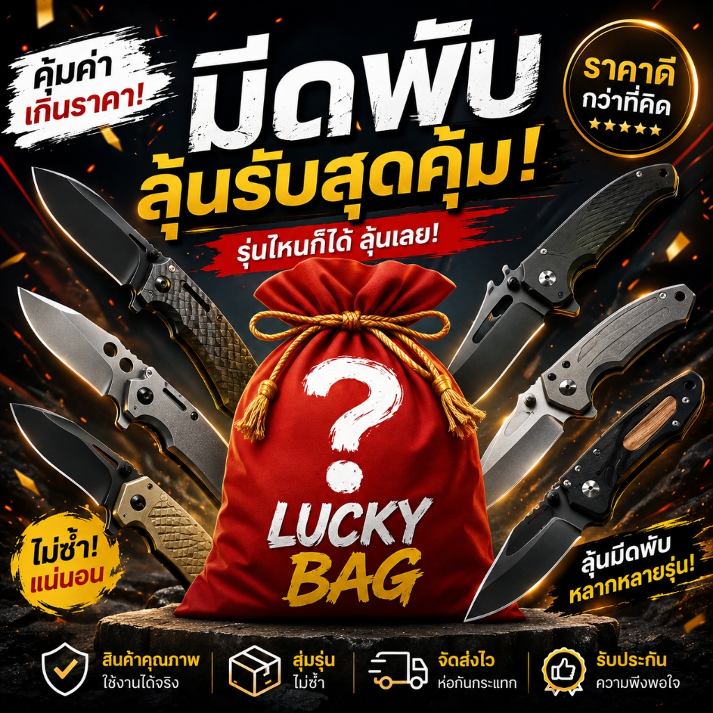 กล่องสุ่ม EDC มีดพับ | เปิดกล่องลุ้นทุกครั้ง ของใหม่พร้อมส่ง