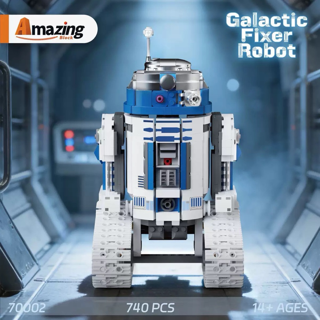 ตัวต่อ ชุดตัวต่อหุ่นยนต์ R2-D2 740 ชิ้น Amazing Block (R2-D2 Robot Building Block Set 740 Pieces Ama