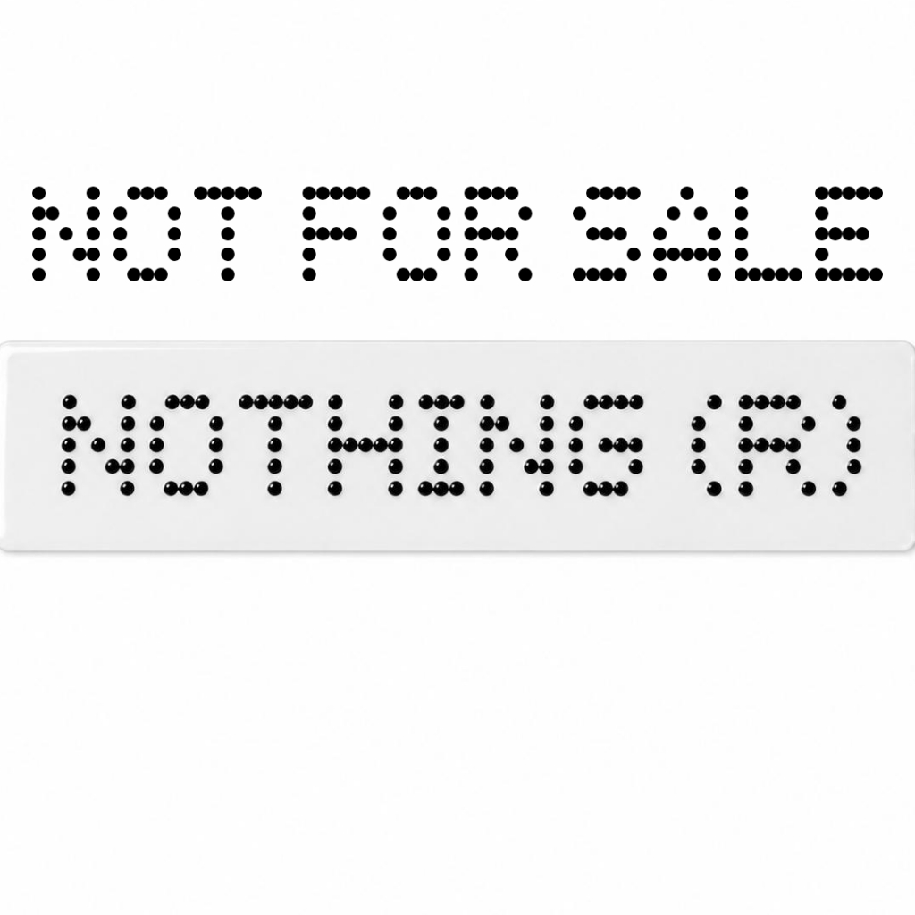 (สินค้าของแถม ห้ามจำหน่าย) Nothing Logo Sticker
