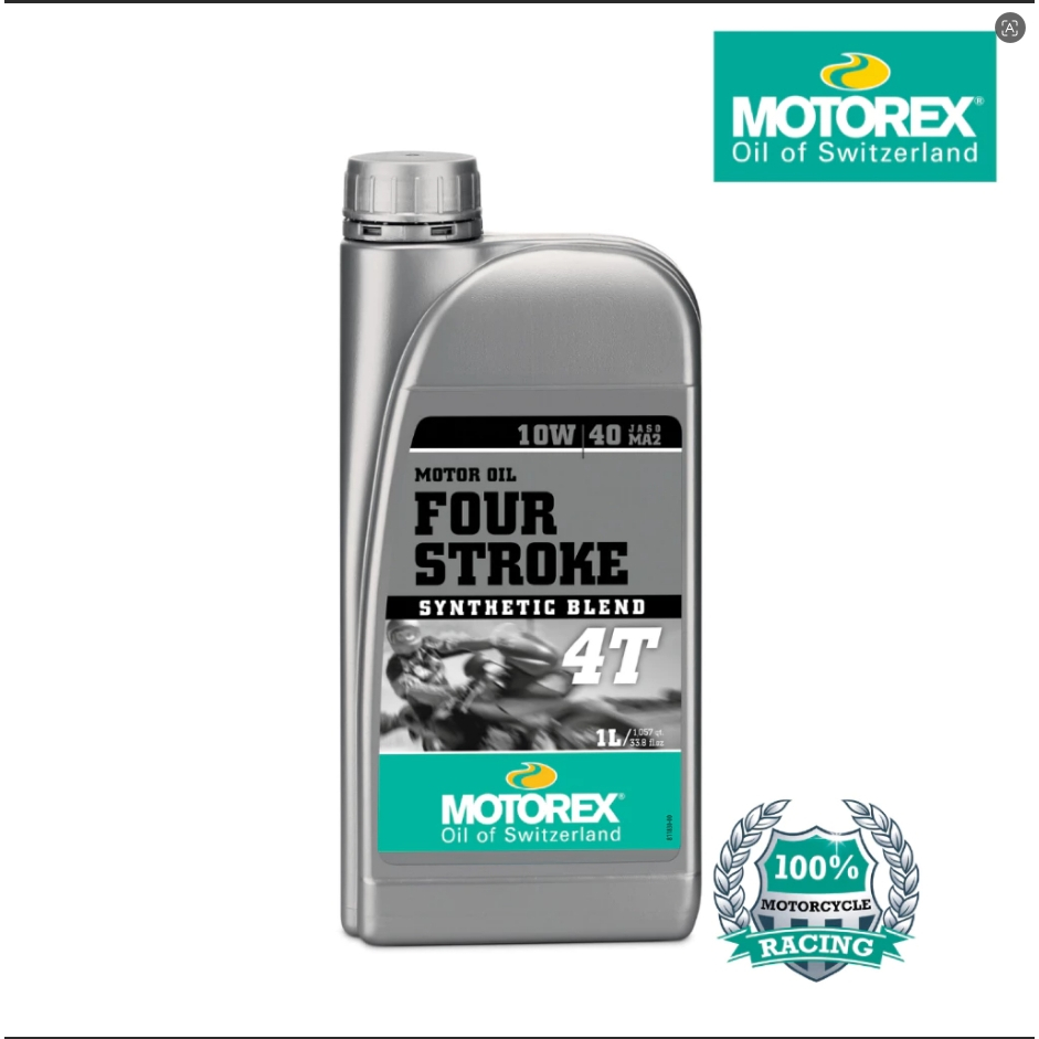 น้ำมันเครื่อง MOTOREX FOUR-STROKE 4T ขนาด 1 ลิตร (10w/40,15w/50)