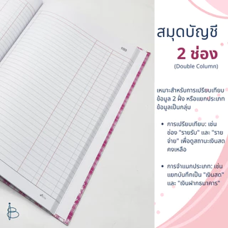 สมุดบัญชีลายสก๊อตตีเส้น | 1 ช่อง | 2 ช่อง | 3 ช่อง | มีเลขหน้า No.5/100 | 70 แกรม 100 แผ่นรวมปก | ขนาด 210x320 มม.| 4 สี