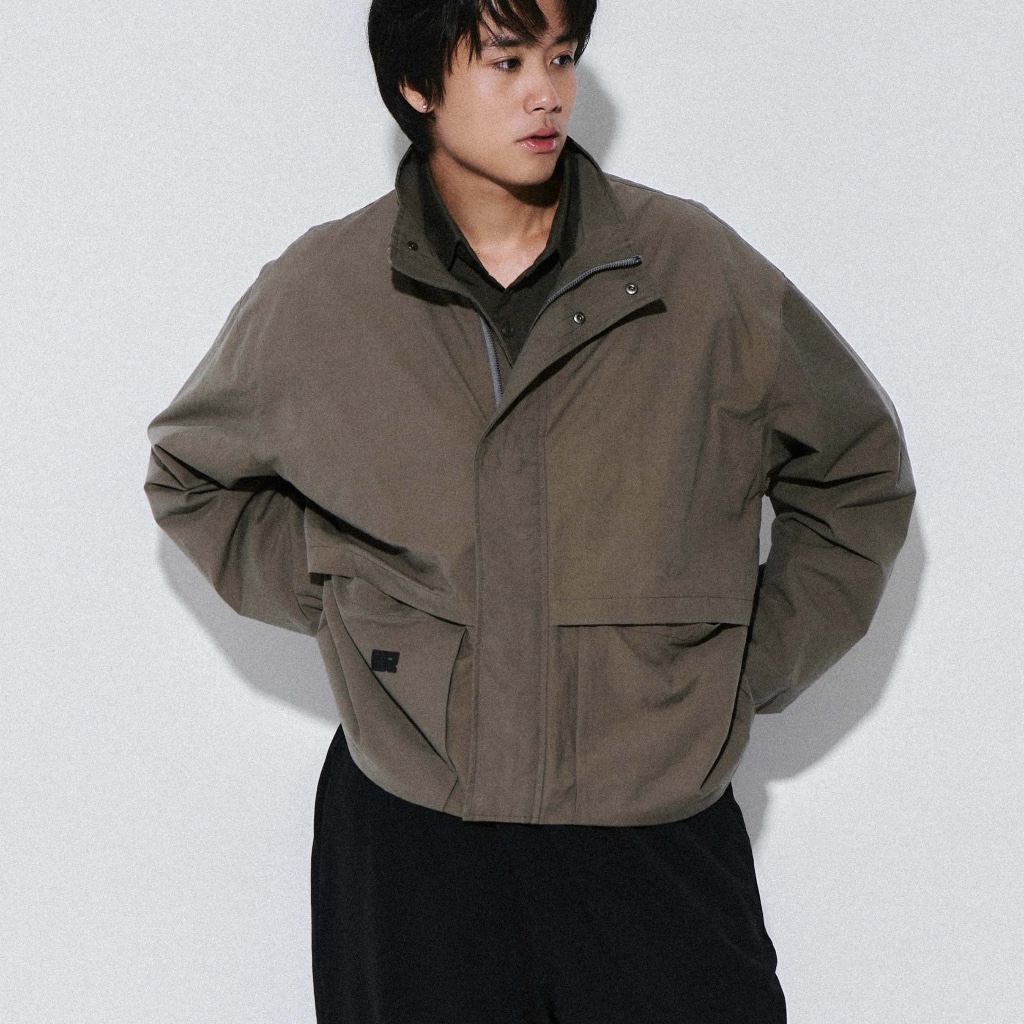 RAW CONCRETE - COLLAR JACKET เสื้อแจคเกคกันลม ซิปหน้า คอตั้ง