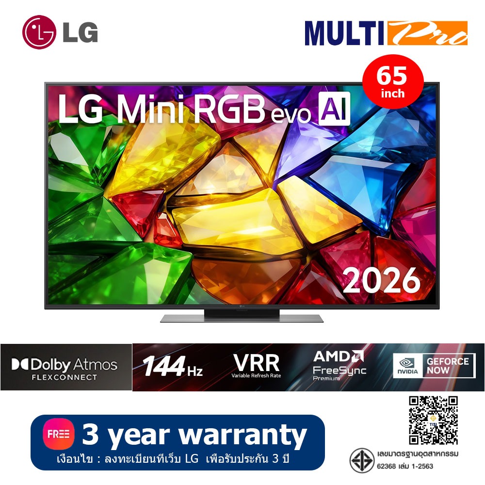 [ ส่งด่วน กทม ] LG Mini RGB evo AI 65MRGB86 4K Smart TV รุ่น 65MRGB86BSA ขนาด 65 นิ้ว (2026)