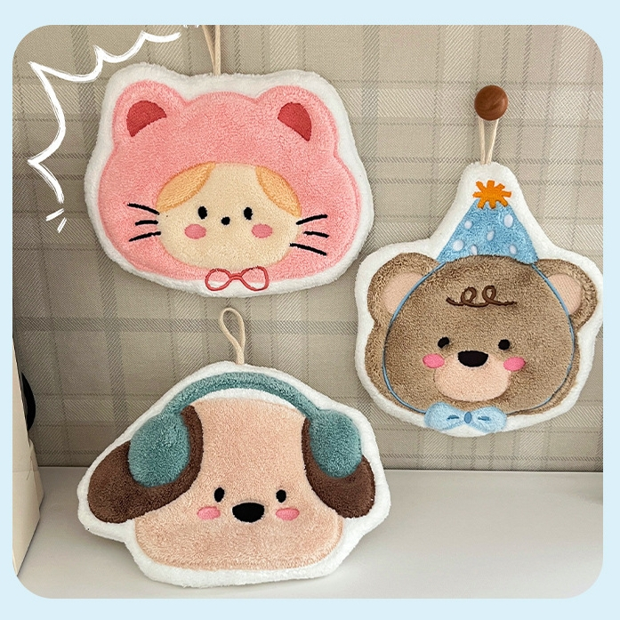 ShopAt.Two[NP-7159] ผ้าเช็ดมือแบบแขวน ผ้าเช็ดลายการ์ตูน