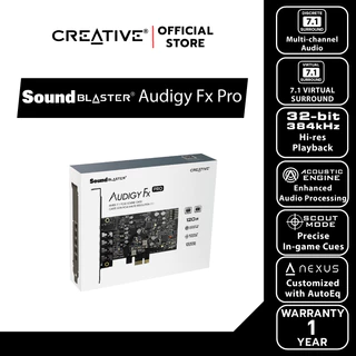 CREATIVE SOUND BLASTER INTERNAL AUDIGY FX PRO การ์ดเสียงภายใน (Internal Sound Card) แบบ PCIe สำหรับคอมพิวเตอร์เดสก์ท็อป