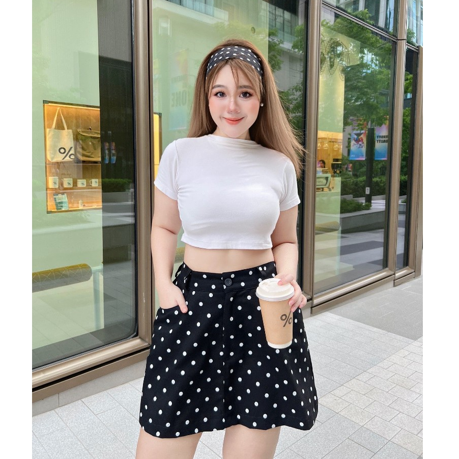 Dotties Skirt กระโปรง ลายจุดสาวอวบ Size L/XL