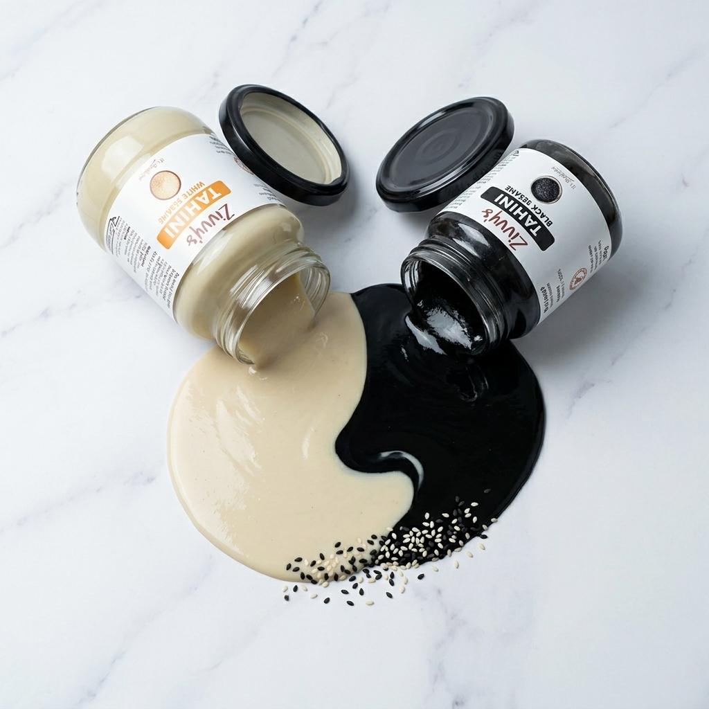 เซ็ตซอสซีกาแฮม / ทาฮินีงาขาว 340g + งาดำ 200g | White & Black Tahini Set | หอมละมุน & เข้มข้น | Zivvy's
