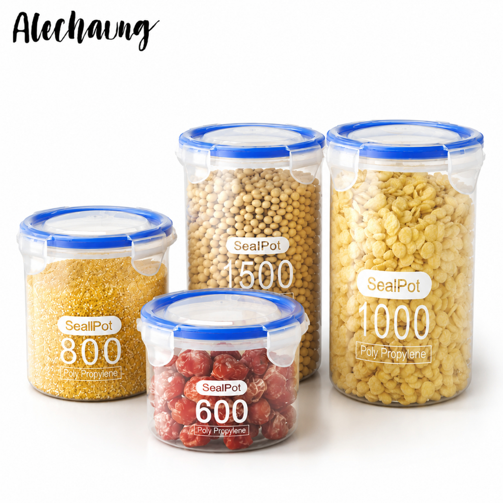 กระปุกสูญญากาศ กล่องเก็บอาหาร Food storage box กระปุกใส่อาหาร กล่องอาหาร มีที่ล็อค 4 มุม หลายขนาด Alechaung coffee