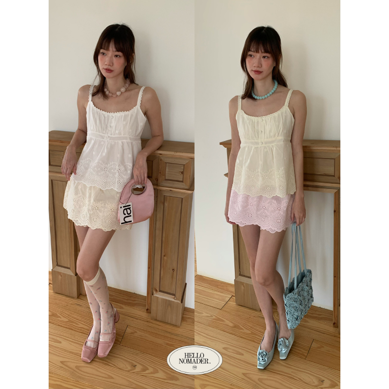 NOMADE.& พร้อมส่ง Whisper and summer Skort {กระโปรงสั้นชายหยัก}