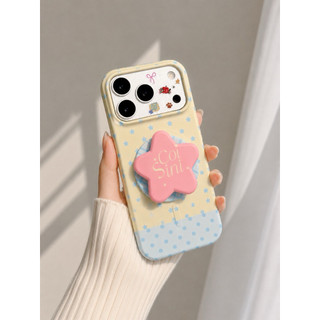 [i17] ส่งด่วน✨ PC-097 Milky Star+ไอริงแม่เหล็กเคสไอโฟน ชาร์จไร้สาย มินิมอล สำหรับ Iphone 13-17Promax