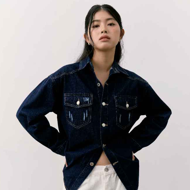 [พร้อมส่ง] SAC.BKK  เสื้อแจ็คเก็ตยีนส์ รุ่น DENIM OVERSHIRT JACKET