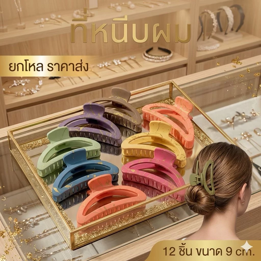 🌷ยกโหล🌷ที่หนีบผม มีหลายแบบ มีราคาส่ง