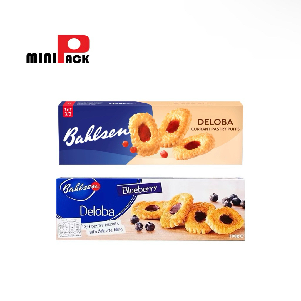 Bahlsen Deloba บาวเซ่น เดโลบา พายกรอบ ชิ้นกลม 100 กรัม มี 2 รสชาติ Blueberry & Redcurrant